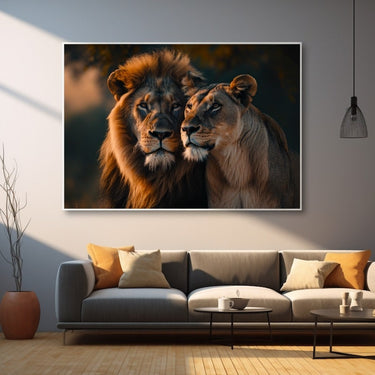 Lion and Lioness Canvas